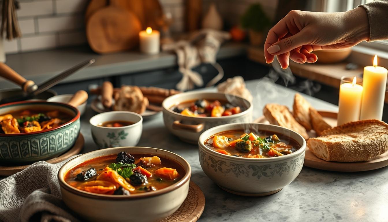 Measured baking ingredients prepared on a counter