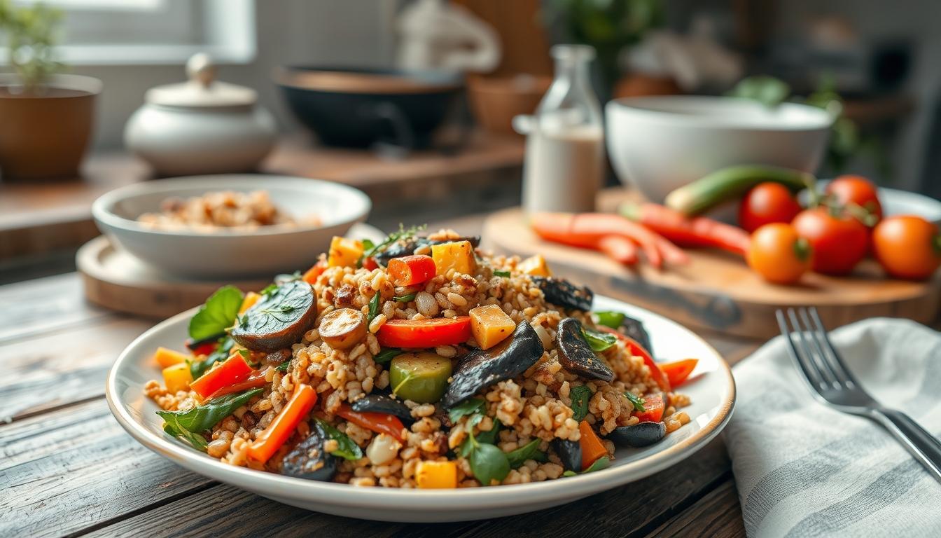 Comforting family dinner served at home